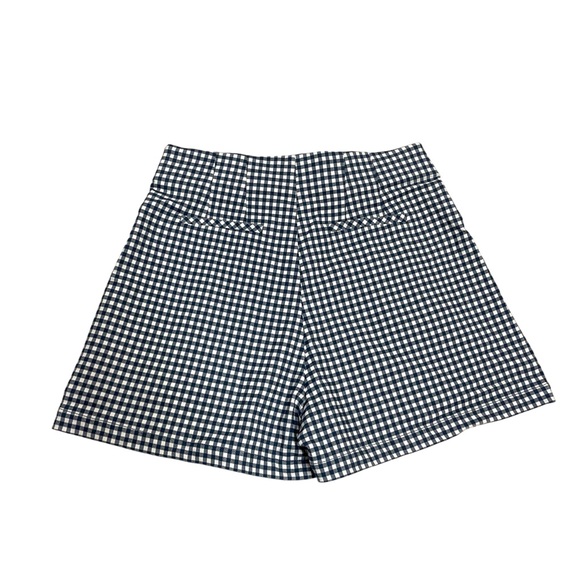 SOLD 🔴 Shinestar high waisted shorts size L W29 gingham vichy print blue white - Picture 2 of 13